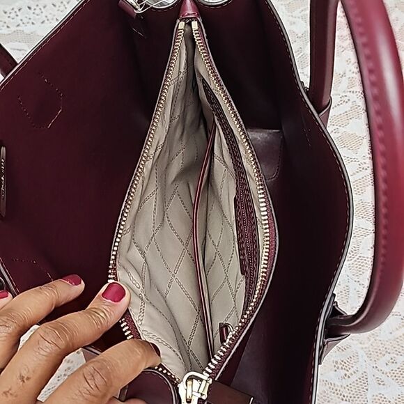 Michael Kors Large Mercer Satchel Crossbody Leather Bag NWT - Picture 8 of 9